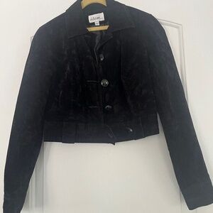 ITEM crushed black velvet blazer jacket